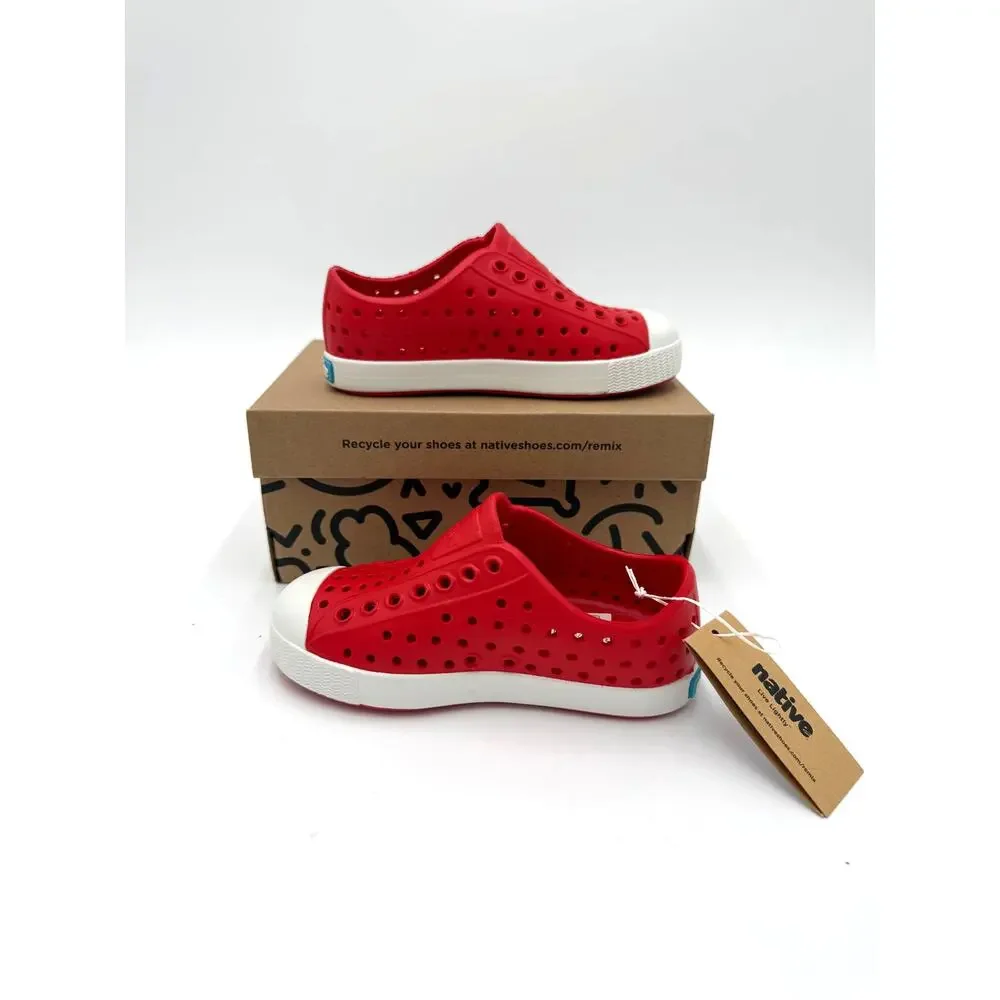 New! Native Jefferson Child Shoes - Torch Red - c8 (toddler 8)